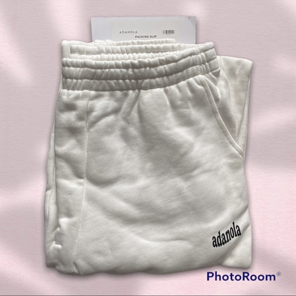 ADANOLA White Straight Leg Sweatpants - Picture 15 of 16